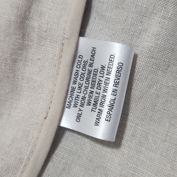 Charter Club  Beige Linen Lightweight Jacket Size L/P - Picture 6 of 10